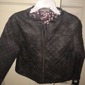 New Girls faux leather moto jacket